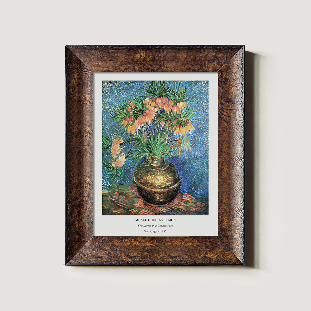 Fritillary Cascade in Copper Post-Impressionist Reverie
