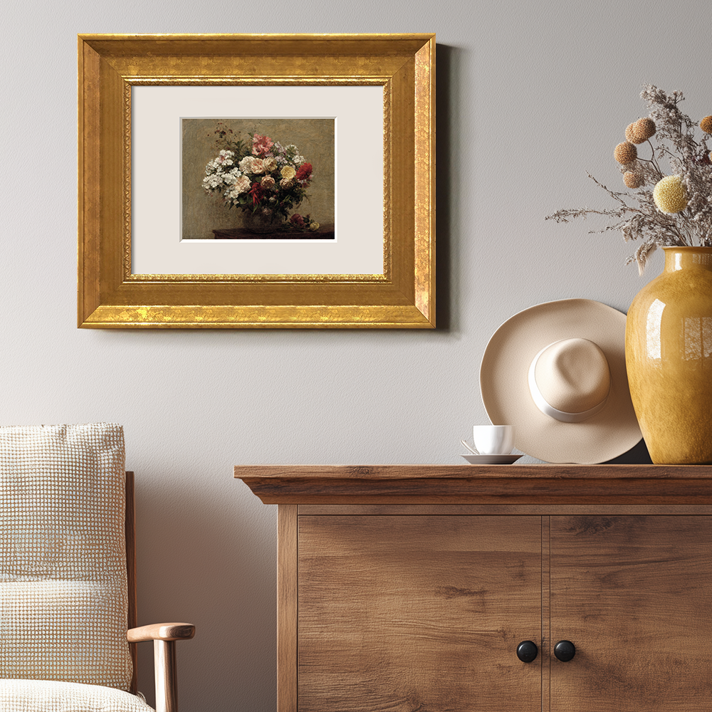 Opulent Mixed Bloom Vase Watercolor Still Life