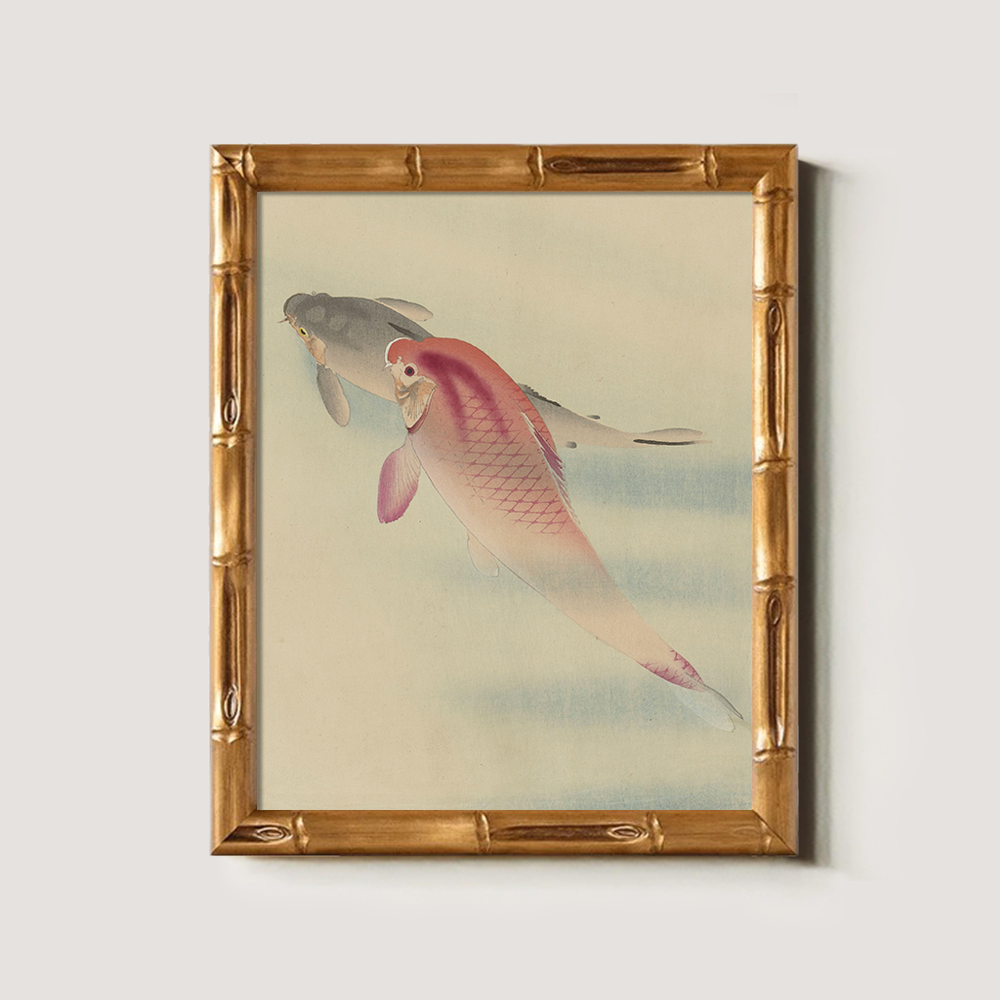 Twin Koi Harmony Ukiyo-e Reverie