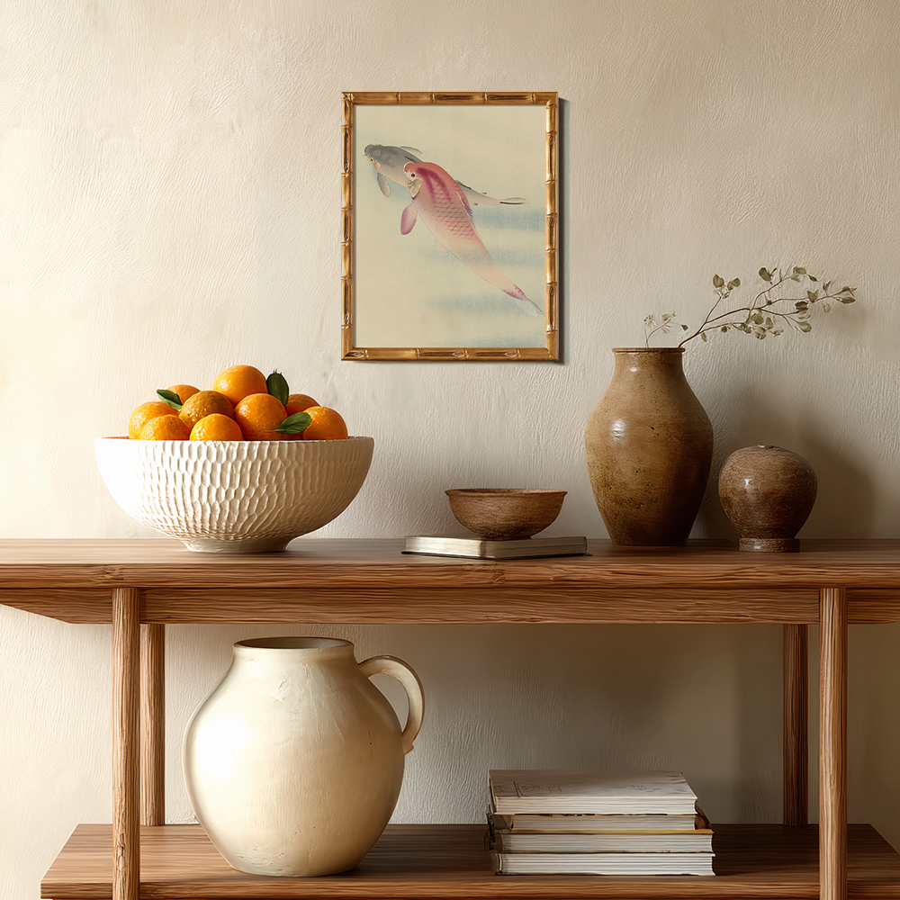 Twin Koi Harmony Ukiyo-e Reverie