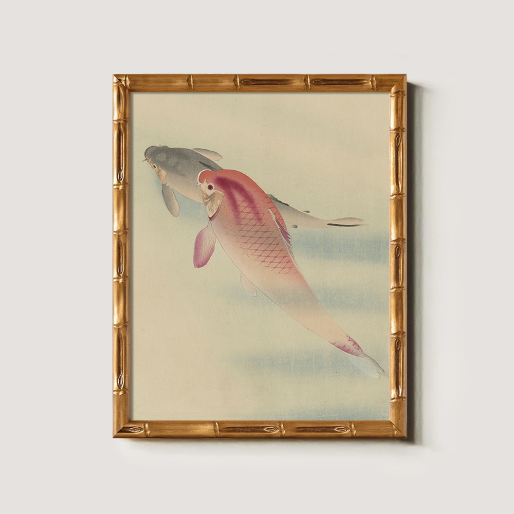 Twin Koi Harmony Ukiyo-e Reverie
