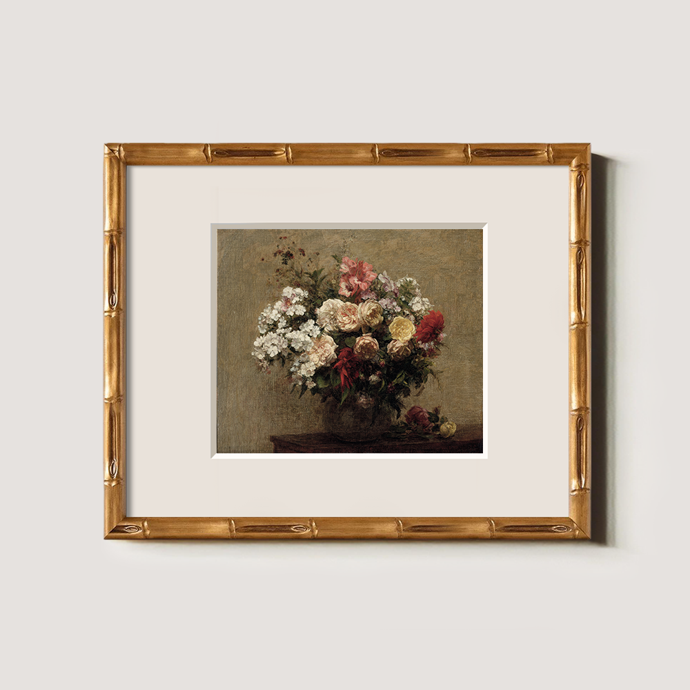 Opulent Mixed Bloom Vase Watercolor Still Life