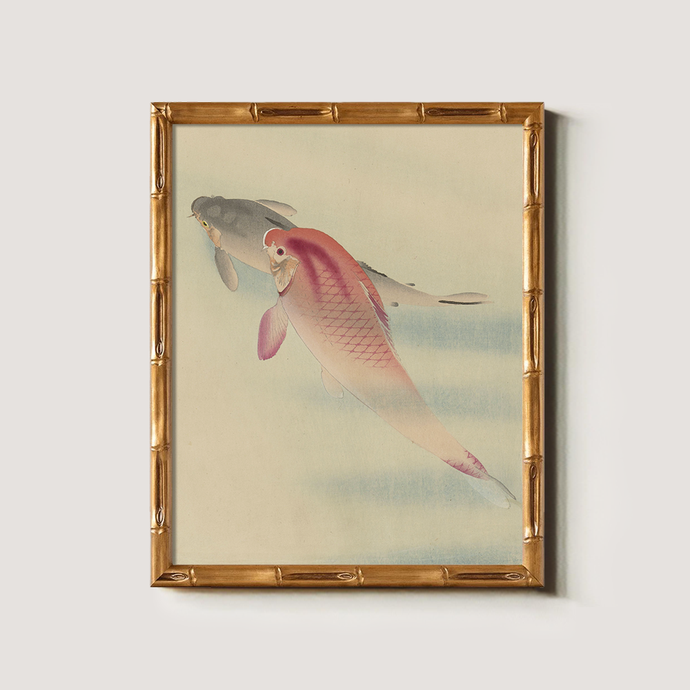 Twin Koi Harmony Ukiyo-e Reverie