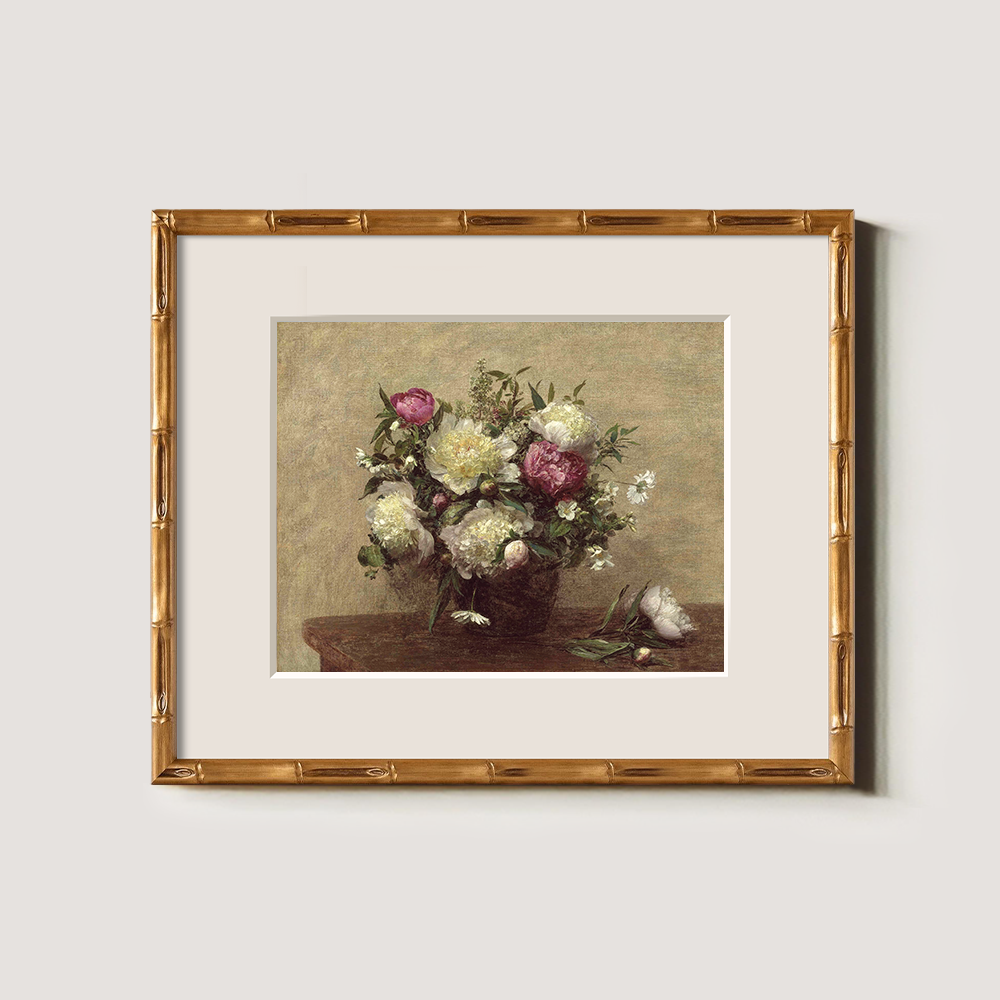 Ethereal Peony Bouquet Watercolor Still Life