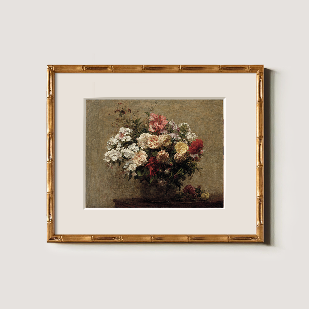 Opulent Mixed Bloom Vase Watercolor Still Life
