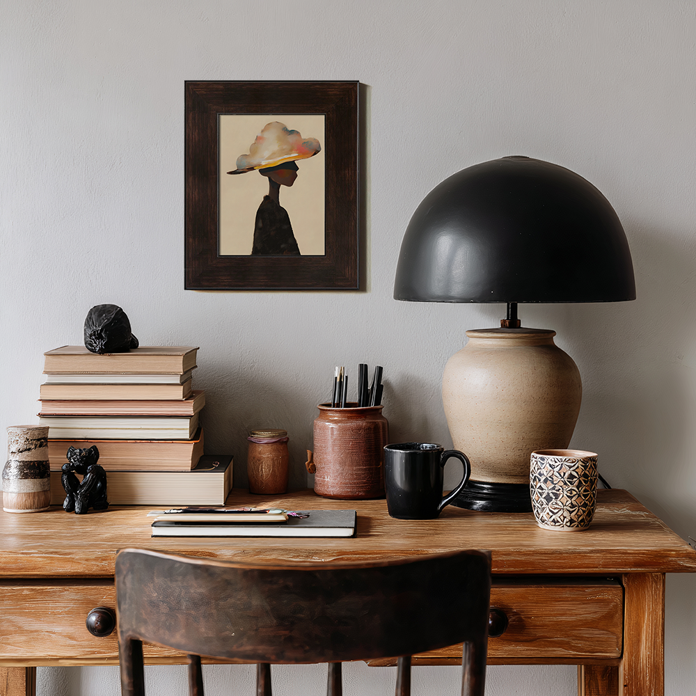 Figure in Cloud Hat, Abstract Profile