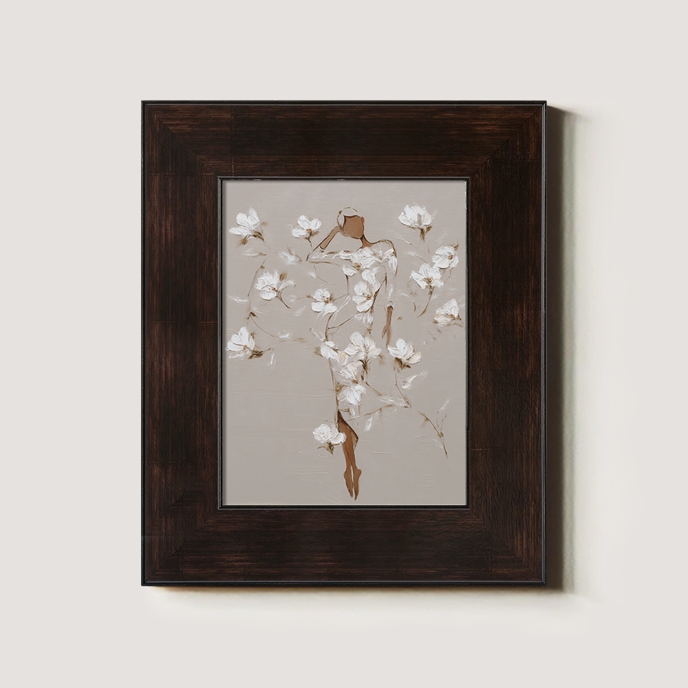 Figure Composed of White Blossoms