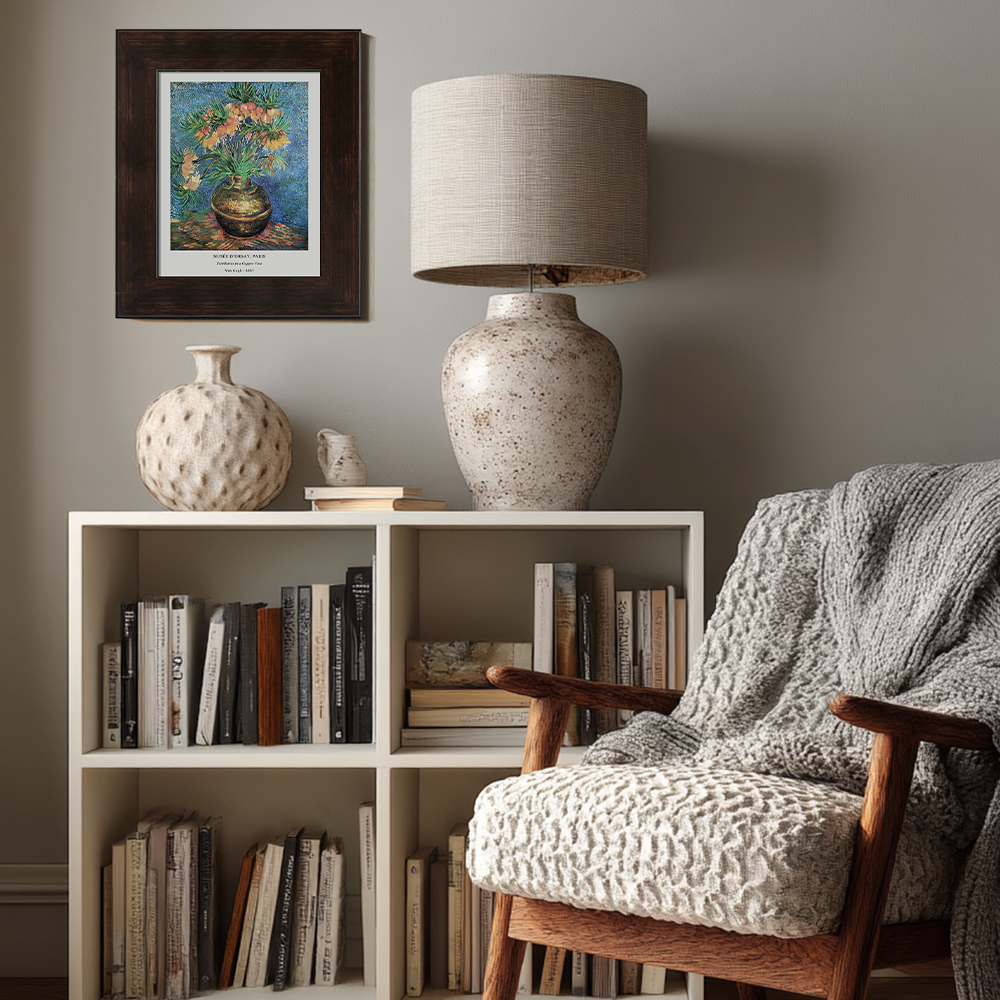 Fritillary Cascade in Copper Post-Impressionist Reverie