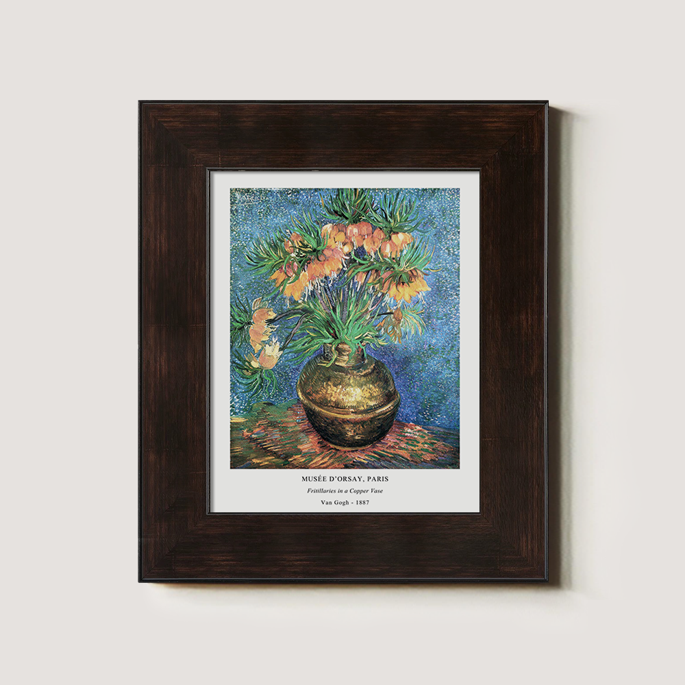 Fritillary Cascade in Copper Post-Impressionist Reverie