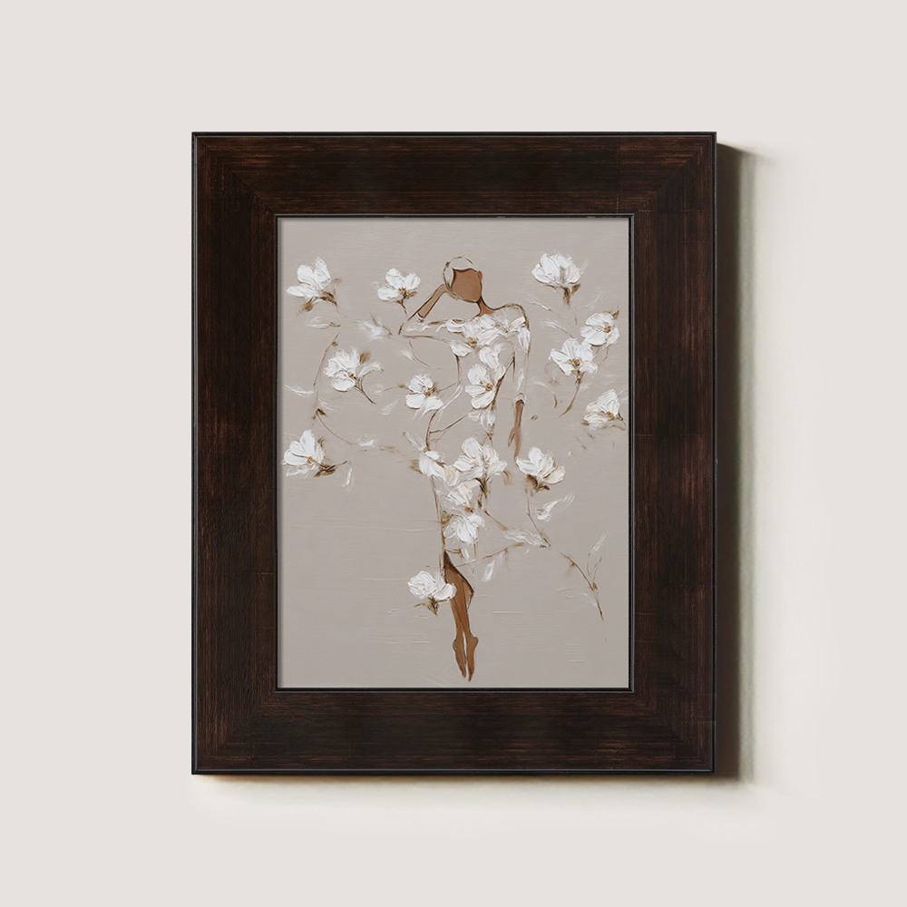 Figure Composed of White Blossoms