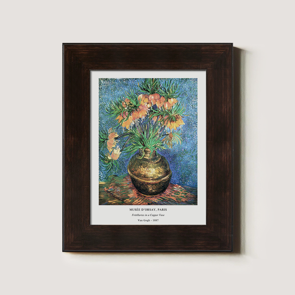 Fritillary Cascade in Copper Post-Impressionist Reverie