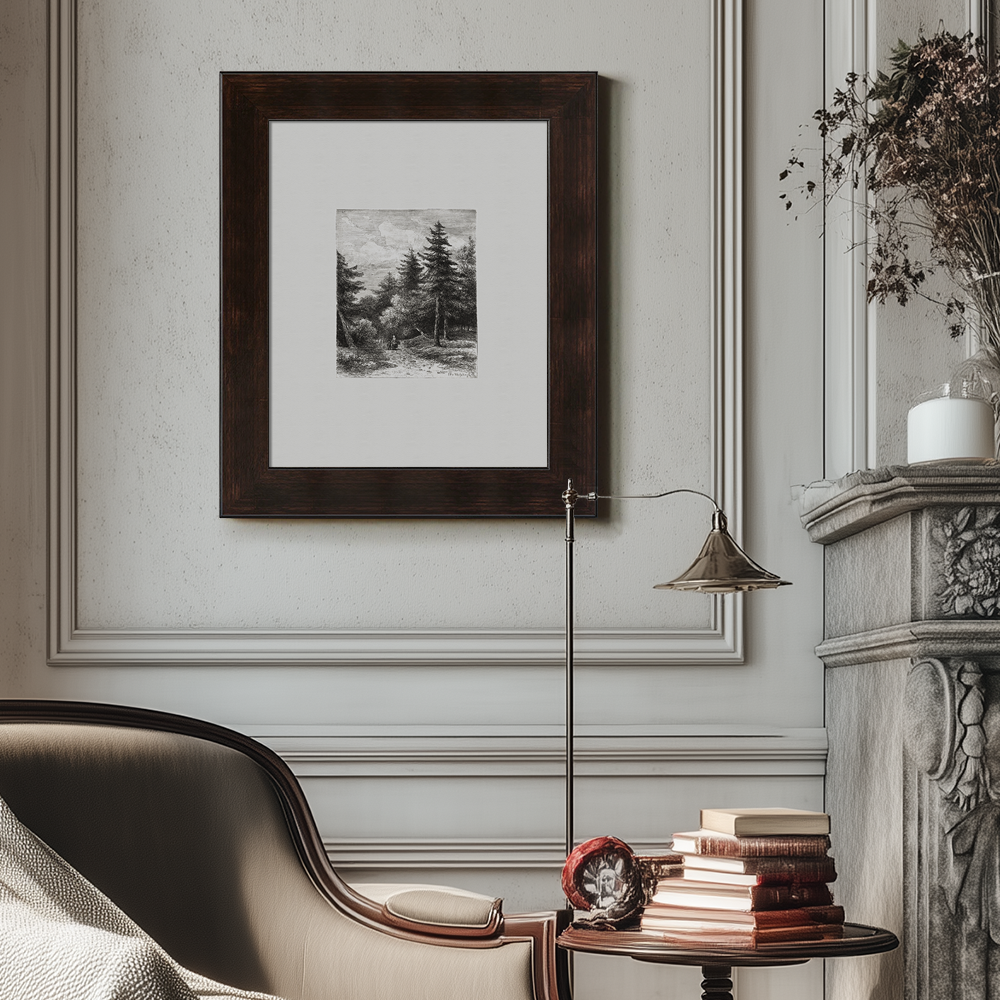 Enshrouded Pine Thicket Etching Reverie 1216-1620-1824