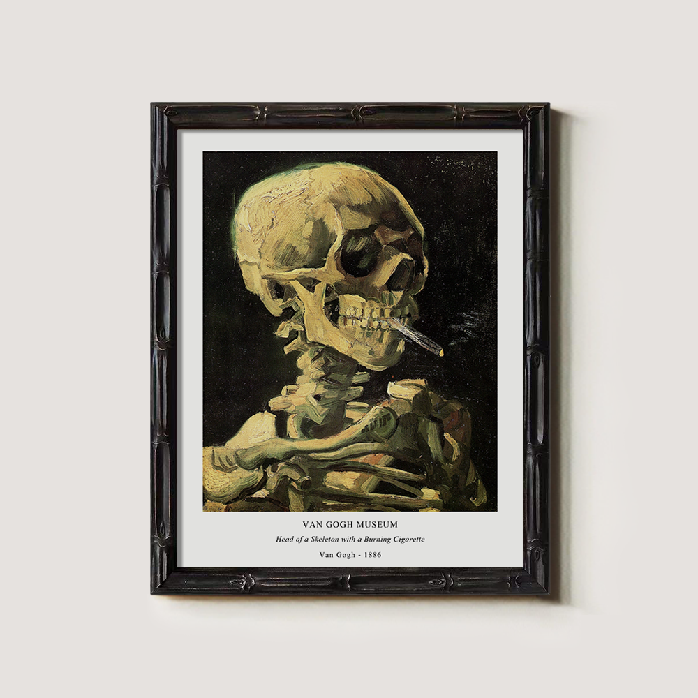 Smoldering Skull Nocturne Post-Impressionist Reverie