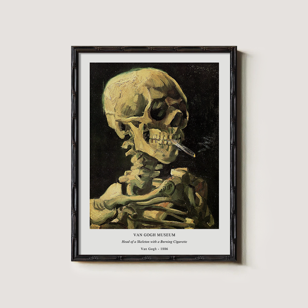 Smoldering Skull Nocturne Post-Impressionist Reverie