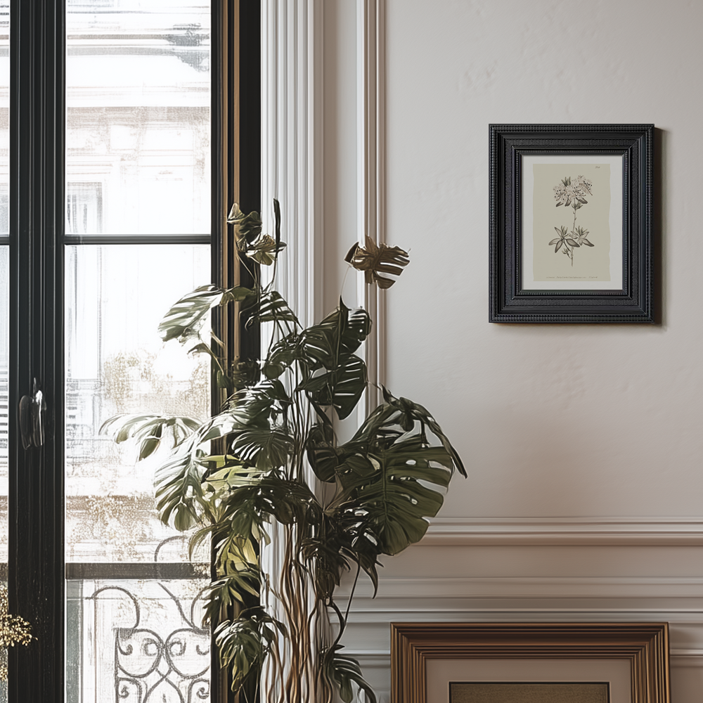 Vintage Plumbago Europaea Botanical Etching