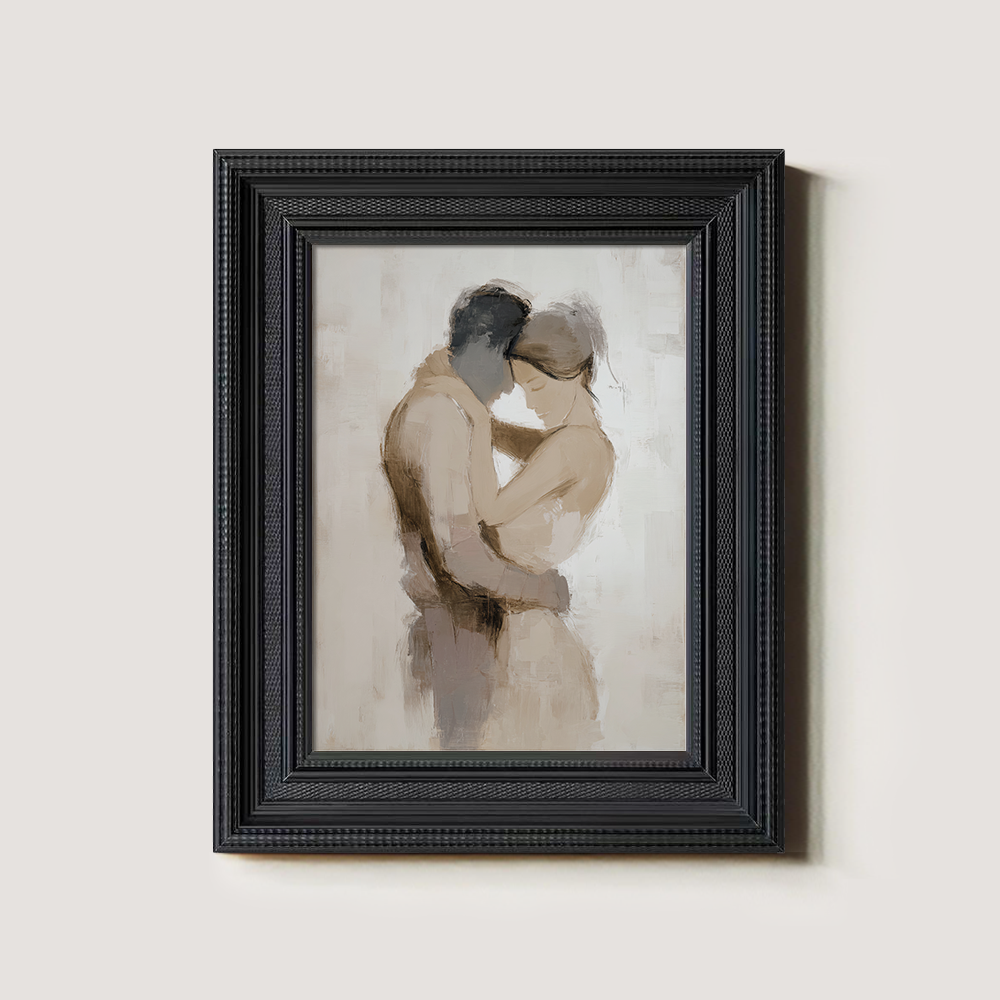 Abstract Study of a Couple Embracing