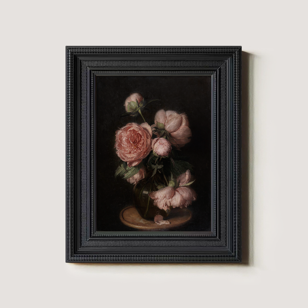 Lush Pink Peony Arrangement in Emerald Vase