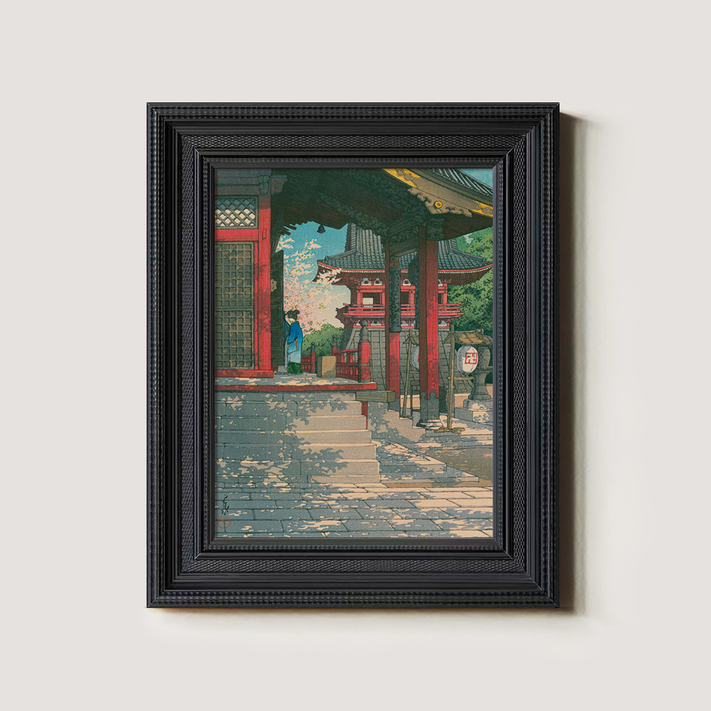 Temple Steps in Spring Bloom