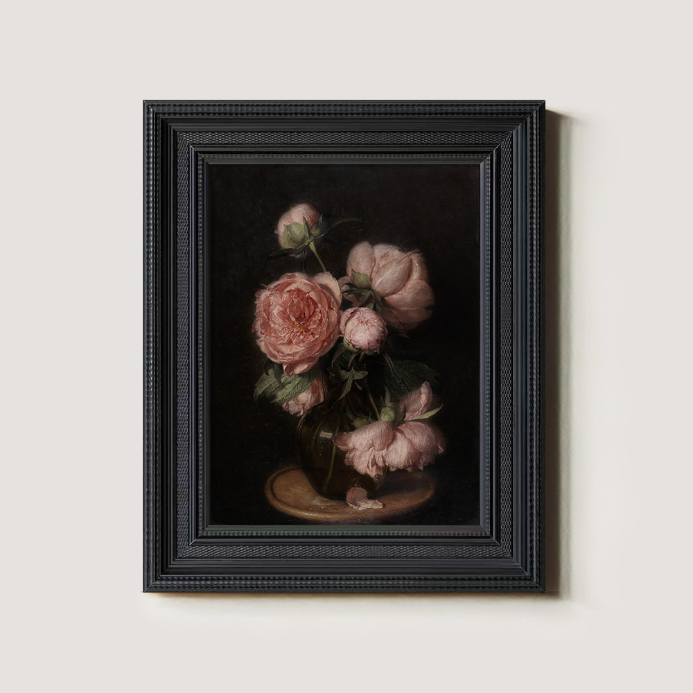 Lush Pink Peony Arrangement in Emerald Vase