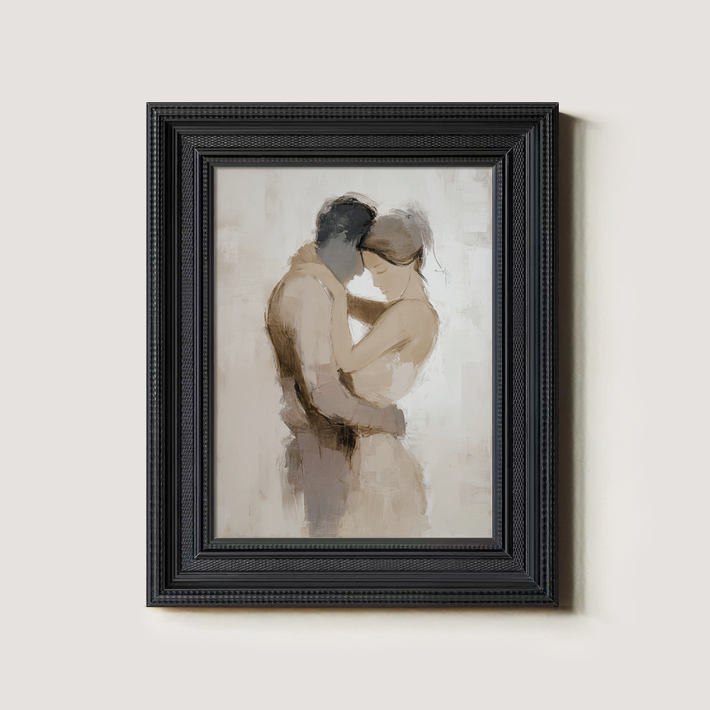 Abstract Study of a Couple Embracing
