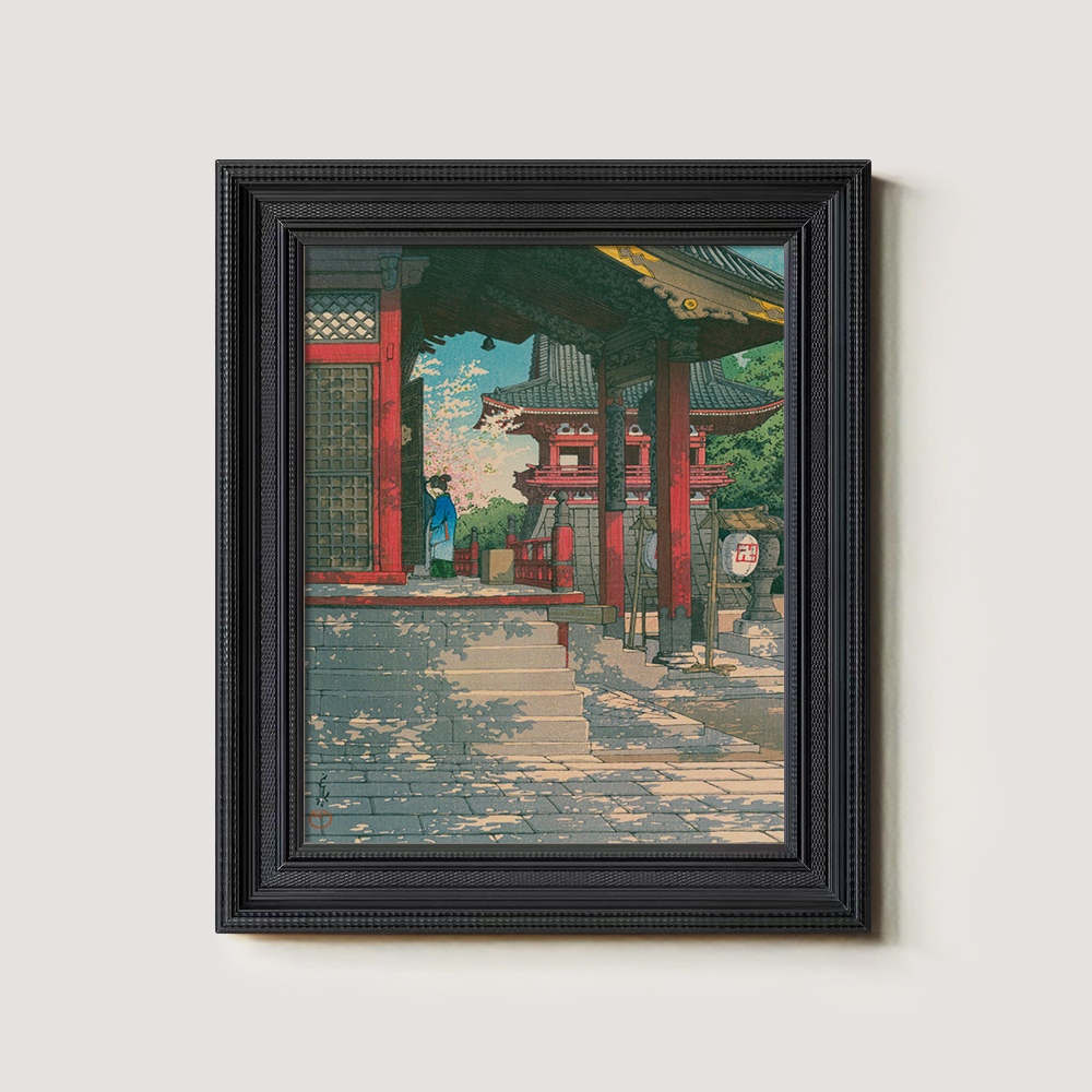 Temple Steps in Spring Bloom