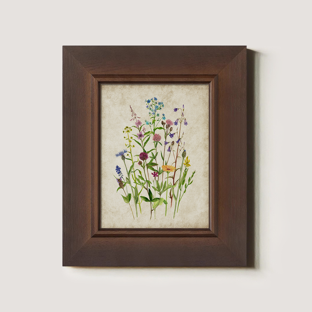 Vibrant Meadow Wildflowers Watercolor Bouquet