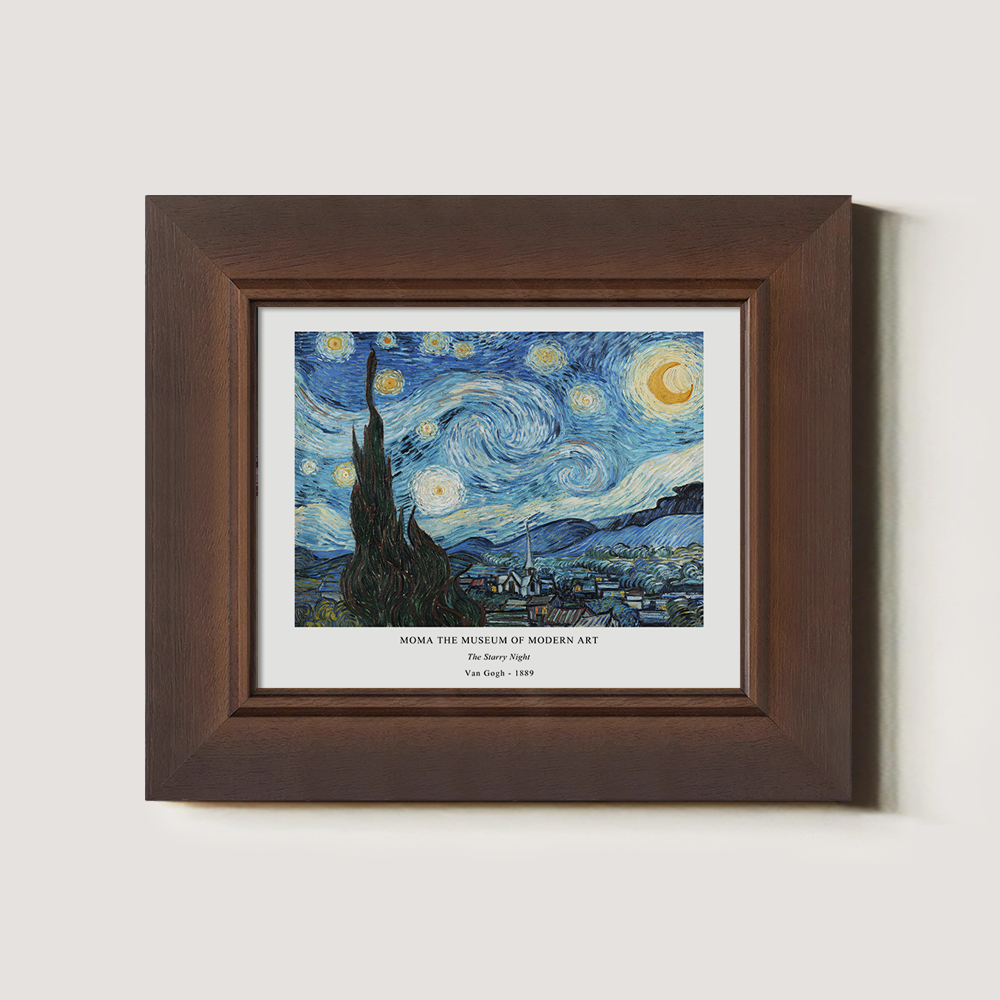 Swirling Starry Nocturne Post-Impressionist Reverie