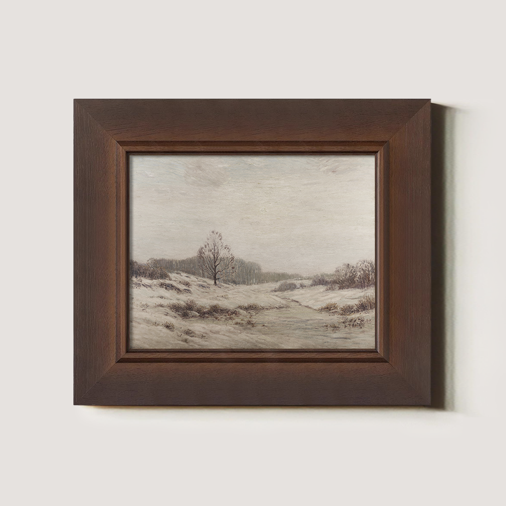 Frost-Kissed Dune Solitude Watercolor Reverie