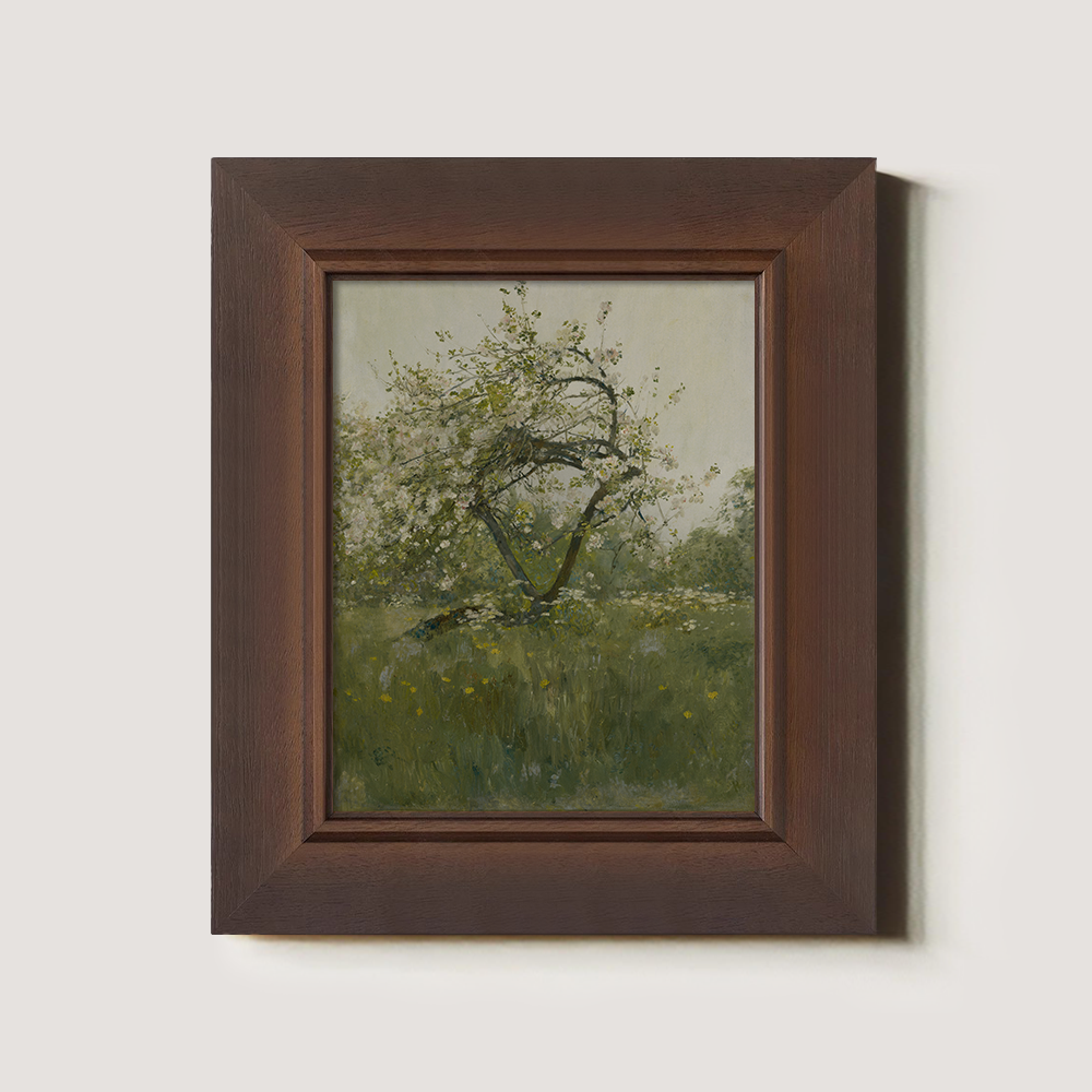 Blossoming Spring Tree in Verdant Meadow