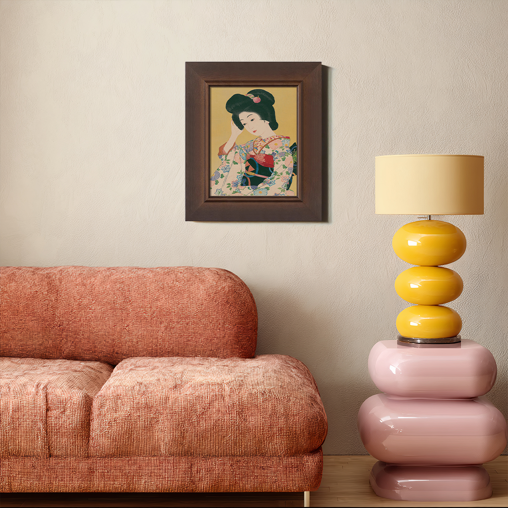 Kimono Beauty in Contemplation - Bijin-ga Print