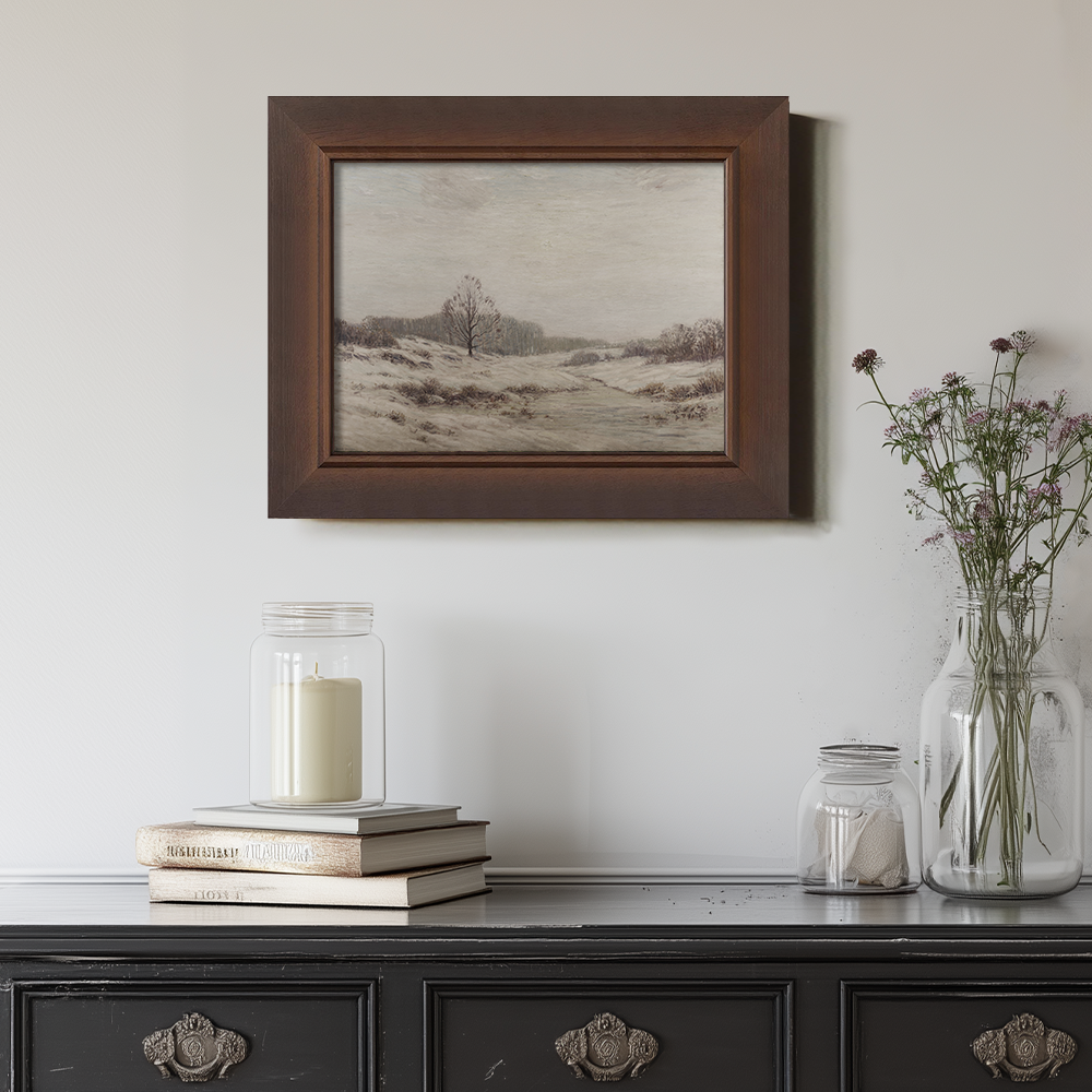 Frost-Kissed Dune Solitude Watercolor Reverie