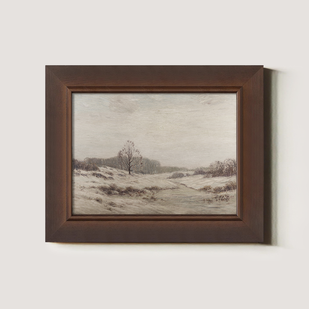 Frost-Kissed Dune Solitude Watercolor Reverie