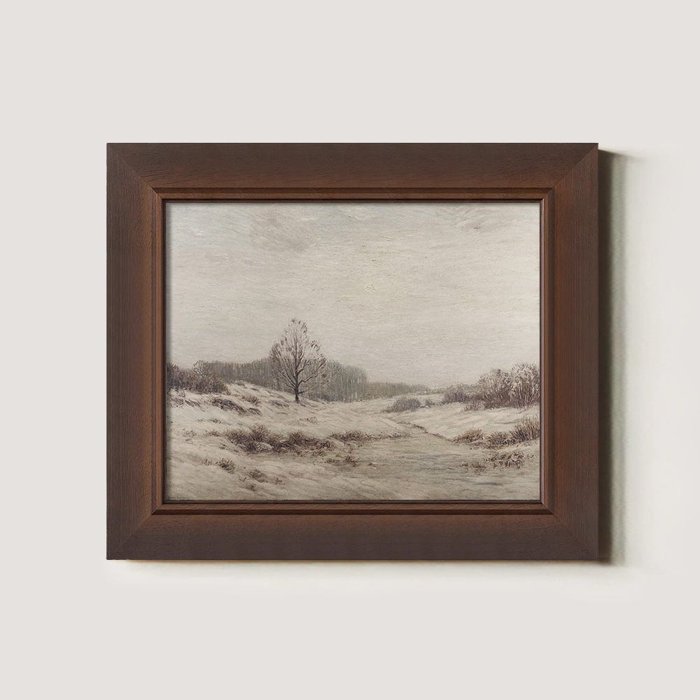 Frost-Kissed Dune Solitude Watercolor Reverie