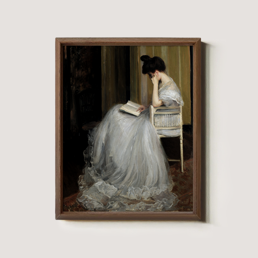 Woman Reading In A Chair