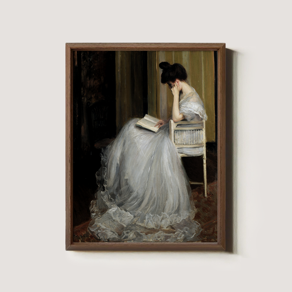 Woman Reading In A Chair