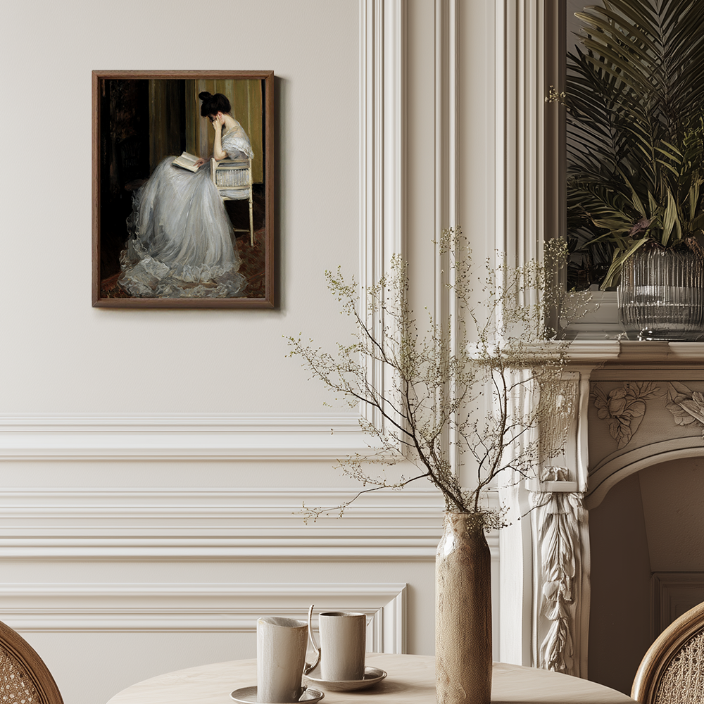 Woman Reading In A Chair