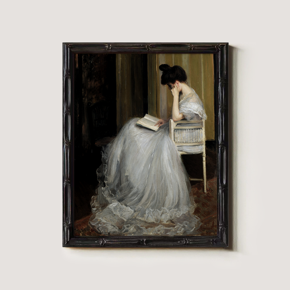 Woman Reading In A Chair