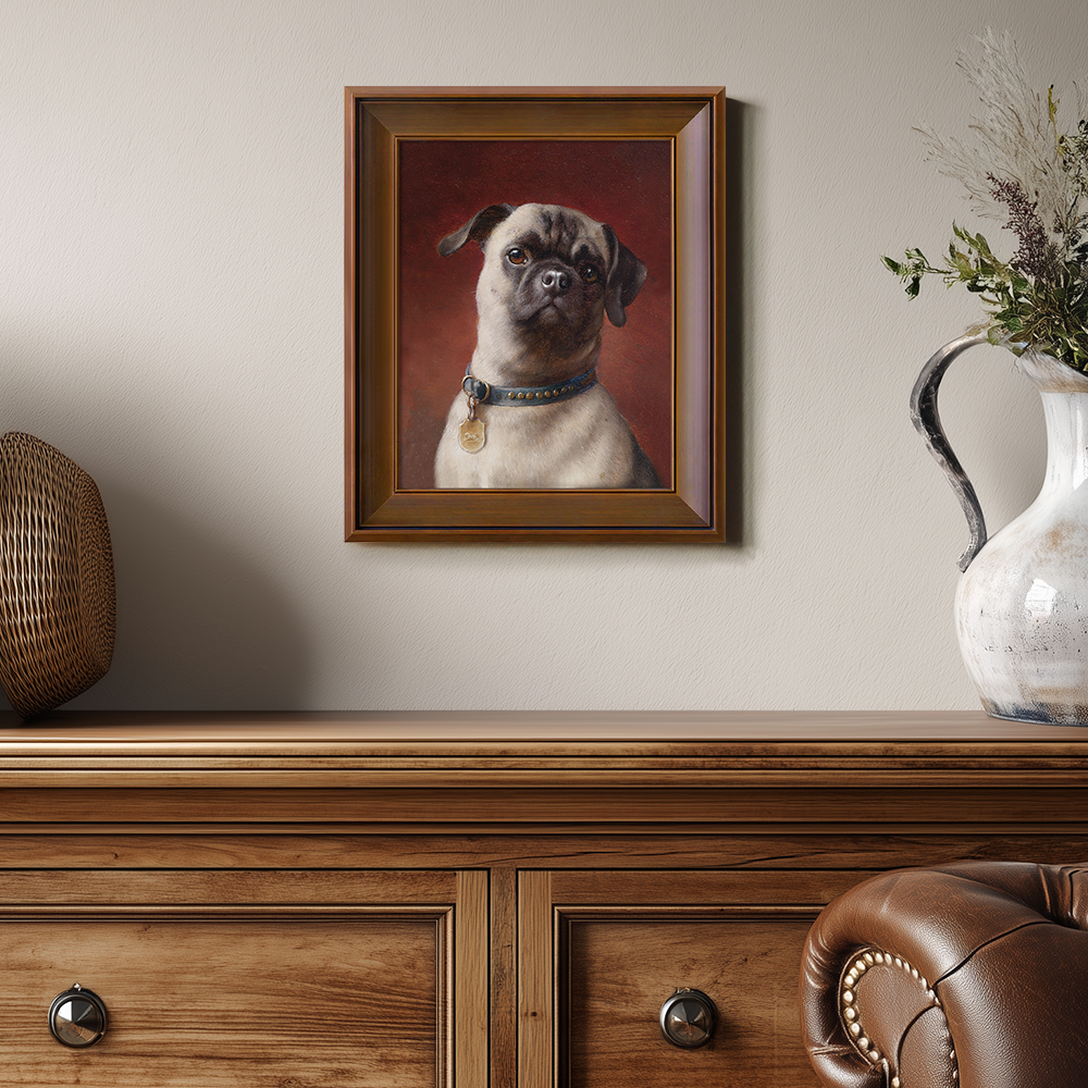 Portrait of a Pug Dog