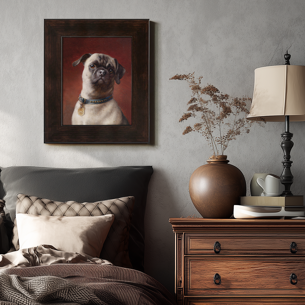 Portrait of a Pug Dog
