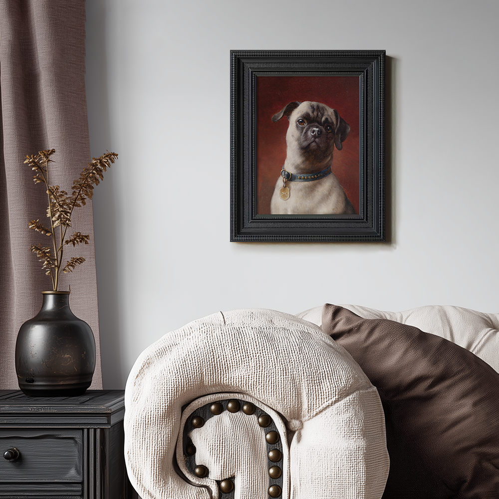 Portrait of a Pug Dog