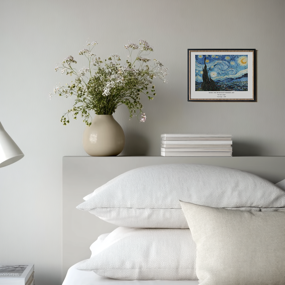 Swirling Starry Nocturne Post-Impressionist Reverie