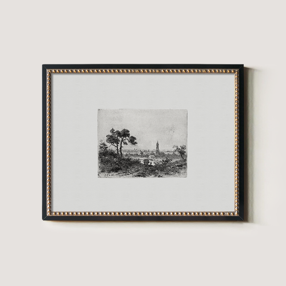 Hazy Towered Horizon Etching Vista