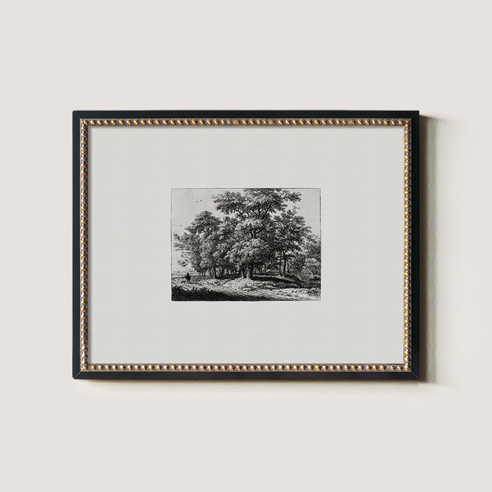 Whispered Grove Path Etching Nocturne