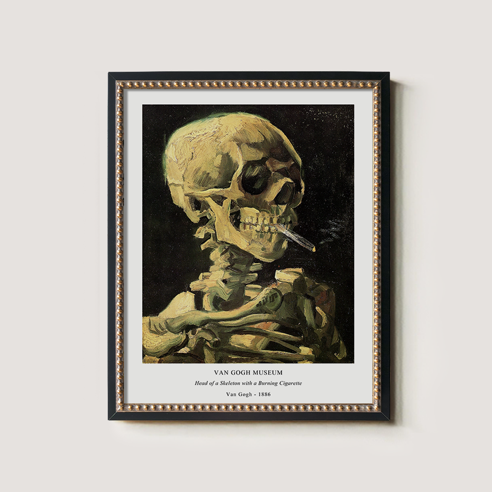 Smoldering Skull Nocturne Post-Impressionist Reverie