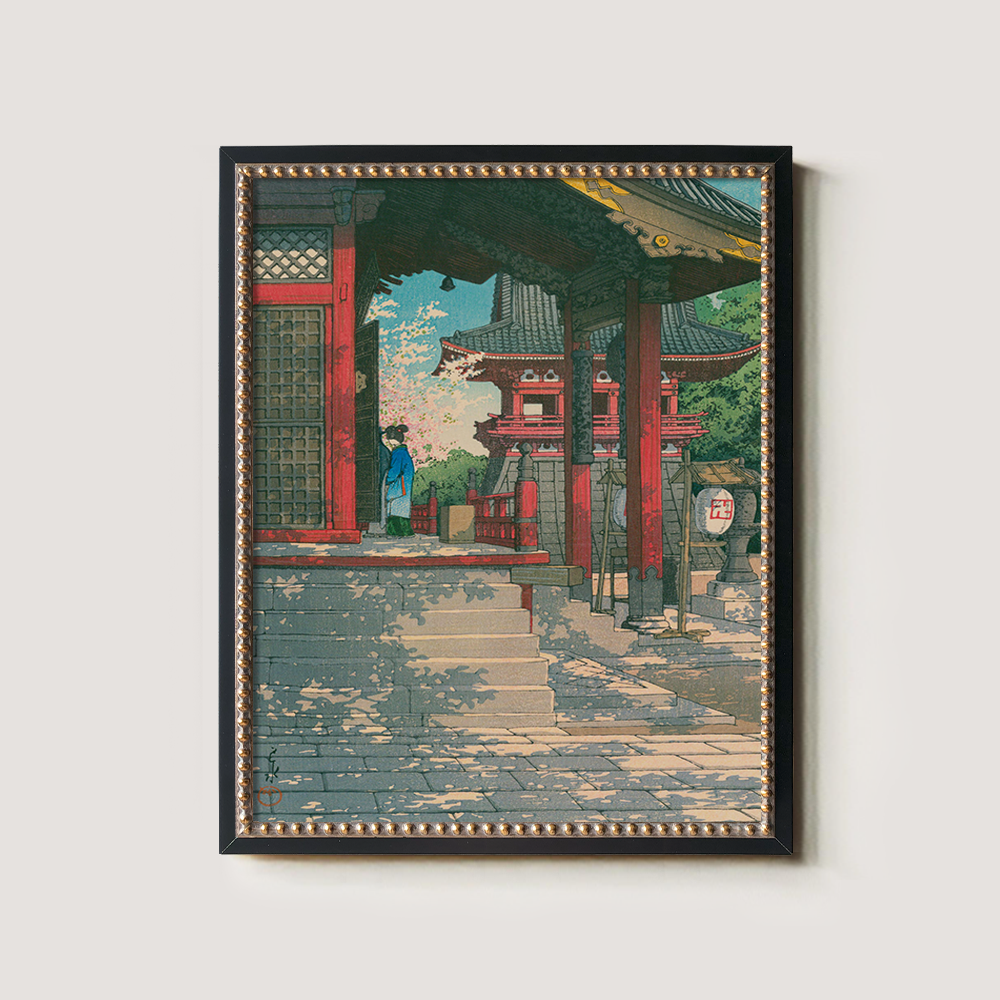 Temple Steps in Spring Bloom