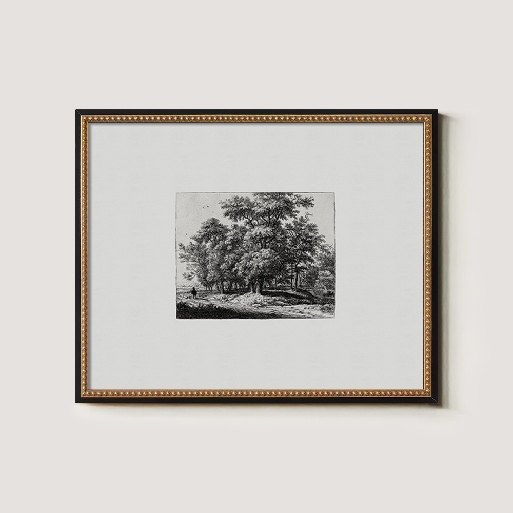 Whispered Grove Path Etching Nocturne