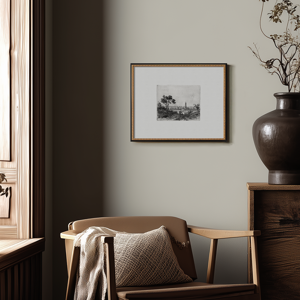 Hazy Towered Horizon Etching Vista