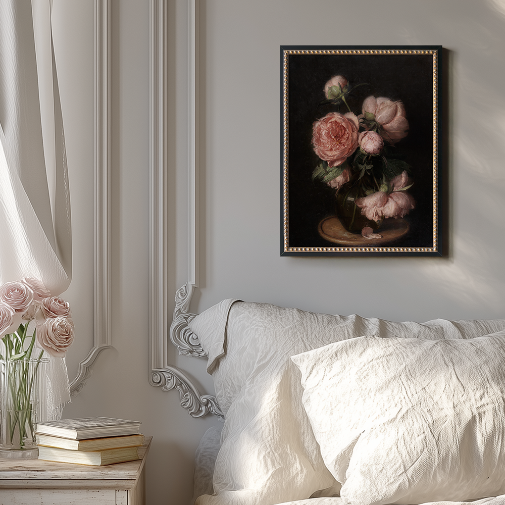 Lush Pink Peony Arrangement in Emerald Vase