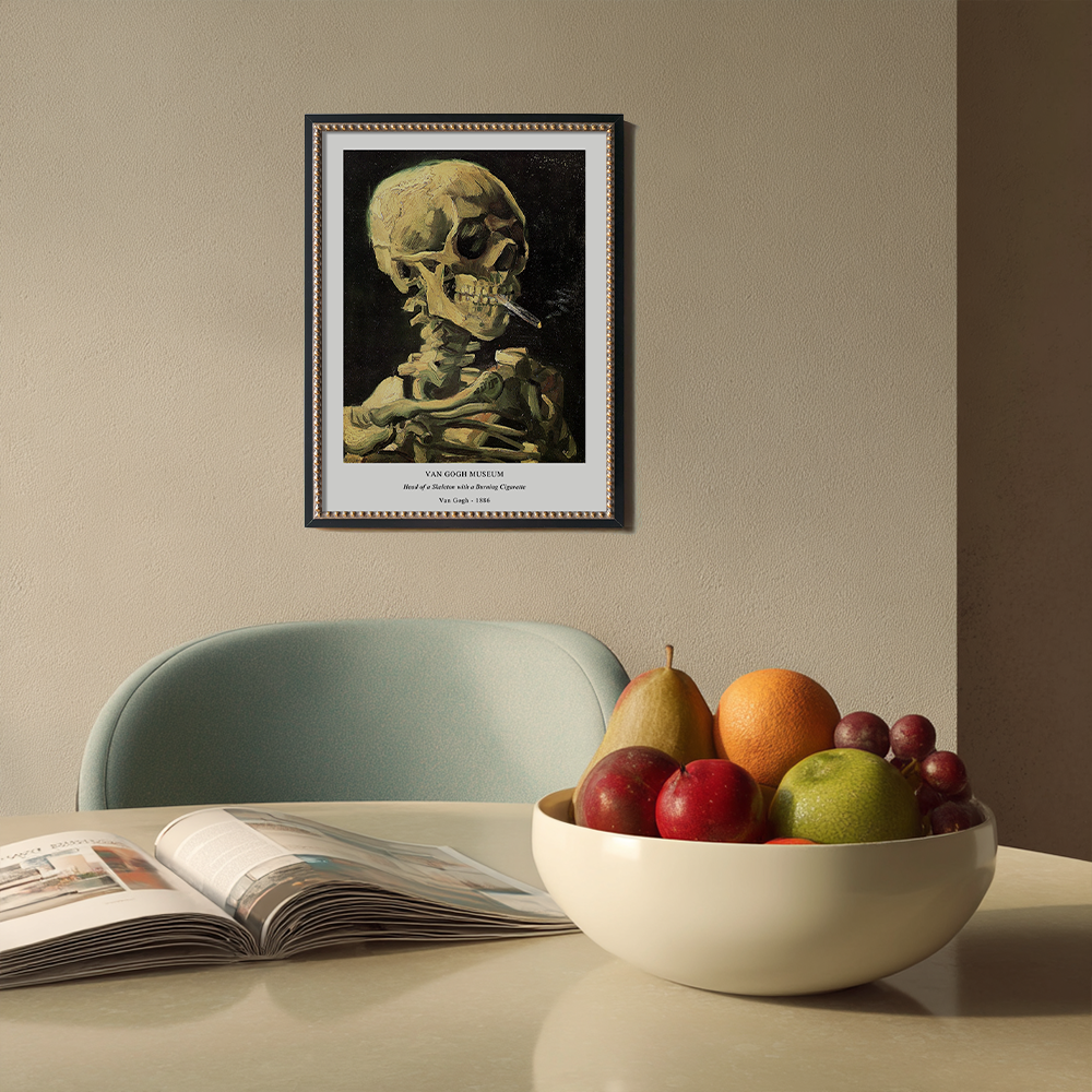 Smoldering Skull Nocturne Post-Impressionist Reverie