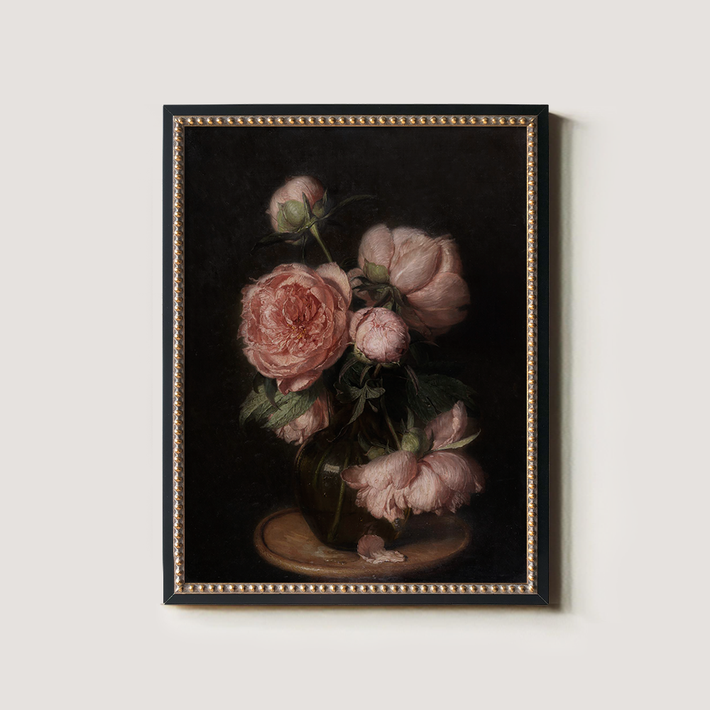 Lush Pink Peony Arrangement in Emerald Vase